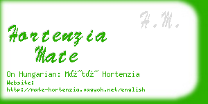 hortenzia mate business card